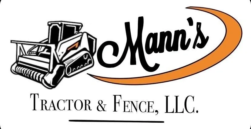 A picture of the logo for mann 's tractor & fence.